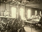Lake Worth newspaper workroom, c. 1920