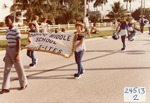 Carver Middle School Eagle-ites marching in the Boynton Beach Florida holiday parade, 1982