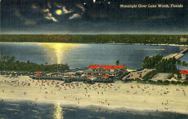 Moonlight over Lake Worth, Florida