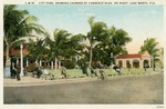 City Park, showing Chamber of Commerce building on right, Lake Worth Florida,