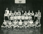 Boynton Beach Junior High basketball players and cheerleaders, c. 1950