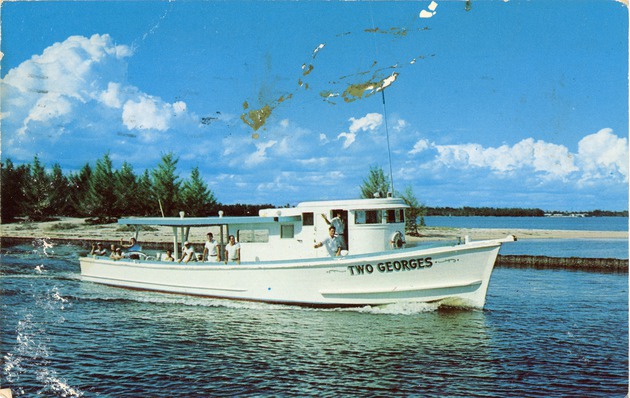 Drift fishing on the Two Georges, c. 1955