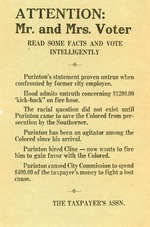 Anti-Purlington campaign flyer, 1949