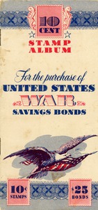 10 cent stamp album for the purchase of United States War Savings Bond, 1944