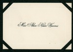 Calling card of Alice Nain Weems, 1949