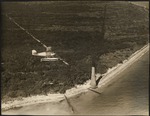 [1930] Seaplane Over Cape Florida Lighthouse