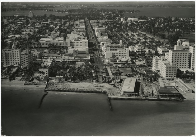 Lincoln Road and Miami Beach From East