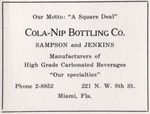 [1913] Cola-Nip Bottling Co