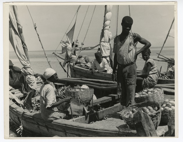 Haitian Vendors on a Sailboat