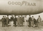 [1930] National Park Association Officials Standing by Goodyear Blimp