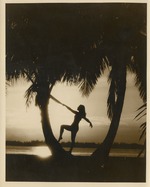 Silhouette of Woman on a Beach