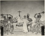 Spanish Priest About to be Bludgeoned by Indians.