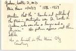 [1896/1957] Dade County doctors, biographical index card file, G