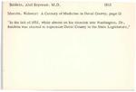 Medical doctor politicians, miscellaneous bibliography index card file