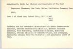 Florida medical history bibleography index card file, A