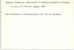 [1841/1980] Florida medical history bibleography index card file, E