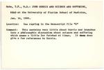 Florida medical history bibleography index card file, H