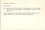 Florida medical history bibleography index card file, M