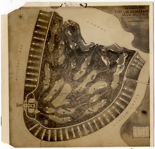 Map of Indian Creek Golf Club (Miami Beach, Fla.)