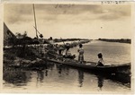 Seminole Indians in Canoes