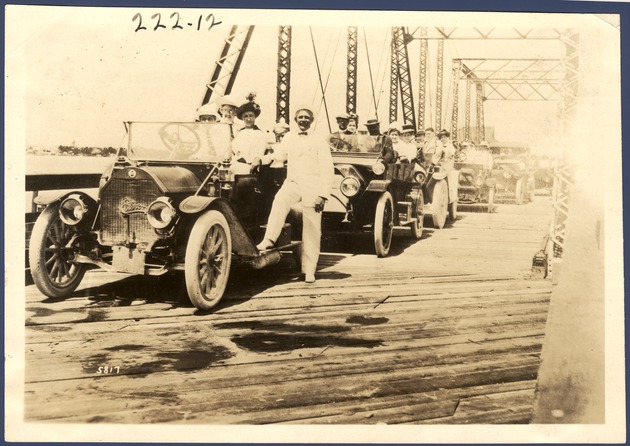 First Automobiles to Cross Collins Bridge