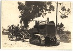 [1920-07-12] Caterpillar Truck and Road Grader Building a Road