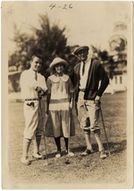Gene Sarazen (Left) with Two Golfers