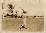 Gene Sarazen Swinging a Golf Club
