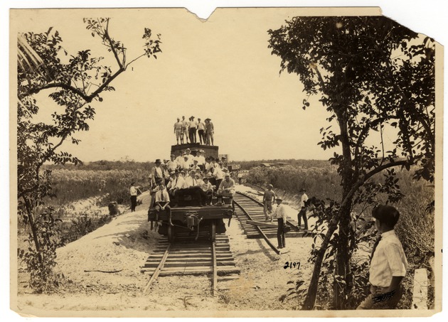 Train Coming Into Clewiston Celebration Opening of Railroad