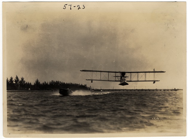 Seaplane and Motorboat