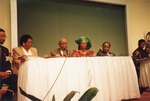 Niara Sudarkasa and other guest speakers at a Lincoln University event