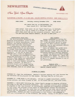 [1962-11] Daughters of Bilitis New York Chapter Newsletter - November 1962