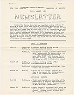 Daughters of Bilitis New York Chapter Newsletter - July/August 1959