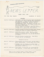 Daughters of Bilitis New York Chapter Newsletter - March/April 1960