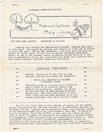 Daughters of Bilitis New York Chapter Newsletter - May/June 1960