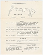 Daughters of Bilitis New York Chapter Newsletter - March/April 1961