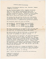 Minutes of the Business Meeting - San Francisco Chapter, June 1965