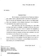 Letter to Reverendo Pastor Luis P. Bucafusco From Antonio Card. Samore