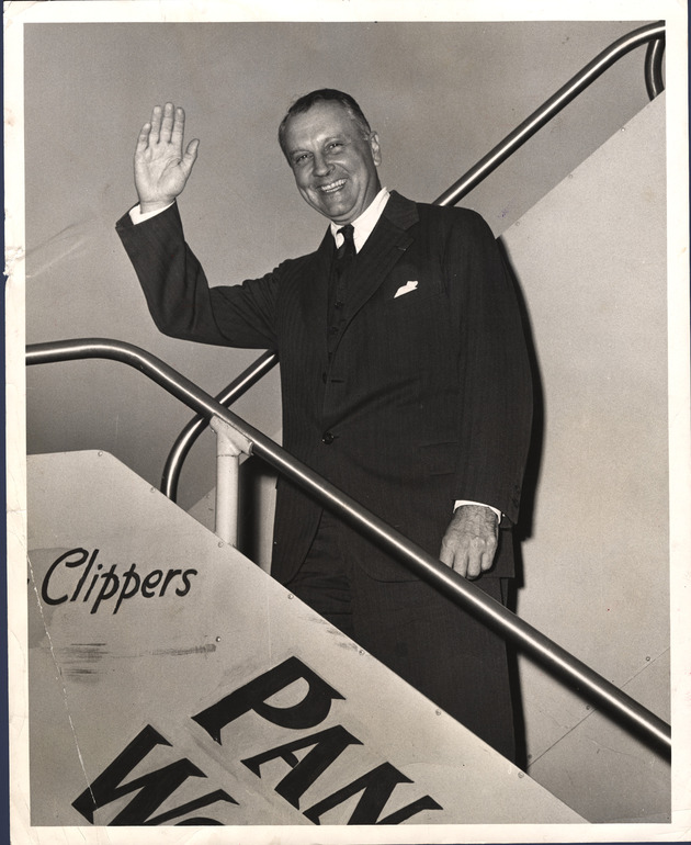 Juan Trippe Boards Flying Clipper Ship
