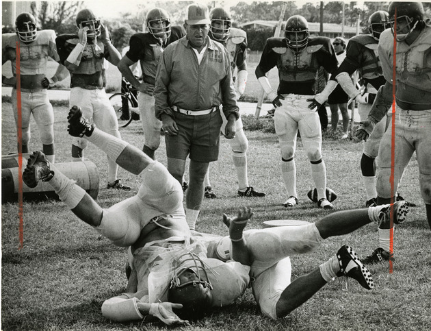 Drills at UM football practice