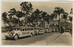 Buses entering Commercial Entrance in Coral Gables