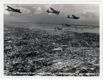 [1940] Army B-18 bombers fly over Miami during Army Day