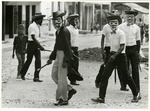 [1988] Tonton Macoutes patrolling a Haitian street