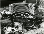 Aerial view looking east of Fontainebleau Hotel