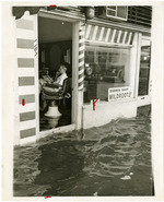 Flooded barber shop