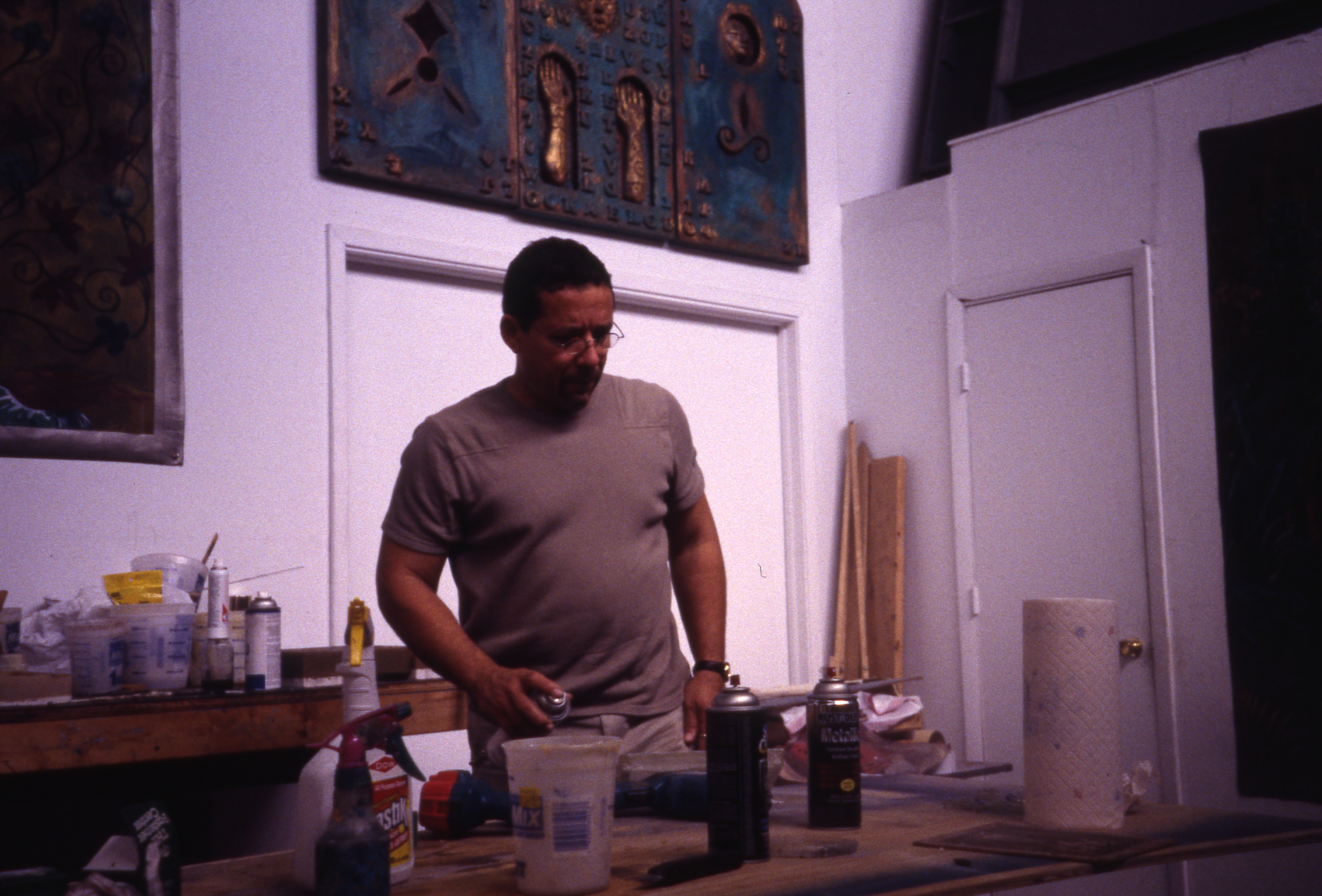 Edouard Duval-Carri in his workshop