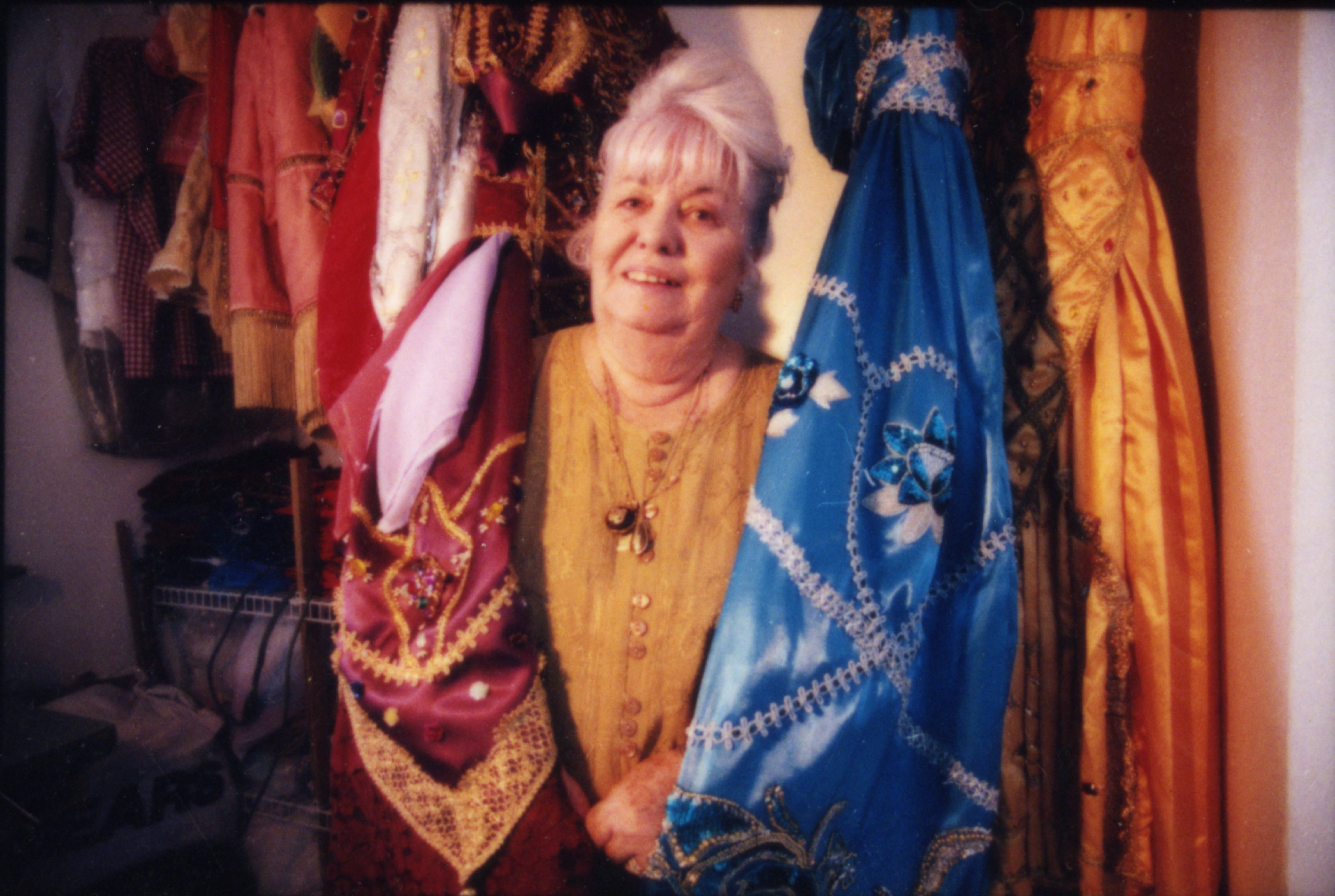 Obdulía García with Orisha textiles