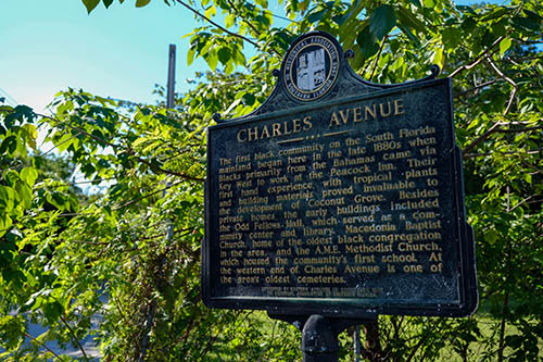 Sign at Charles Avenue