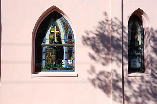 Stained Glass Detail of the side of Christ Episcopal Church