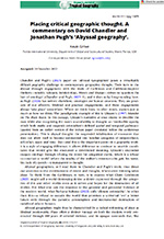 Placing critical geographic thought. A commentary on David Chandler and Jonathan Pugh’s ‘abyssal geography’.